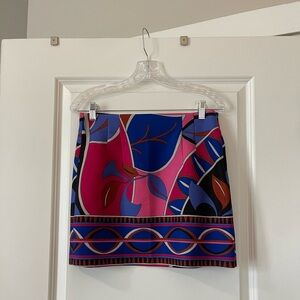 Zara Satin Effect Printed Basic Skirt